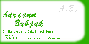 adrienn babjak business card